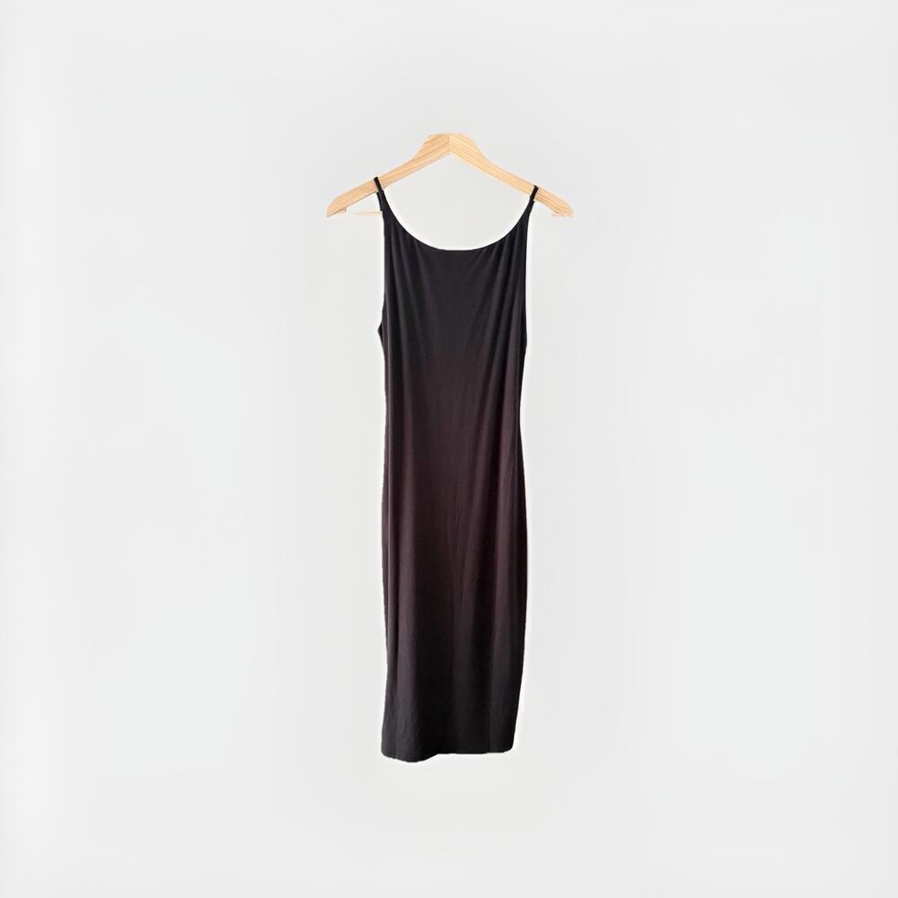 J.Crew 90s Silhouette Boatneck Midi Dress Women’s Size XS Black Strappy BI613
